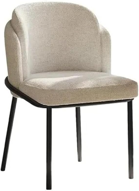 Adjustable Office Computer Chair with Armrest 1pcs Upholstered Kitchen Dining Chairs with Curved Backrest and Metal Legs