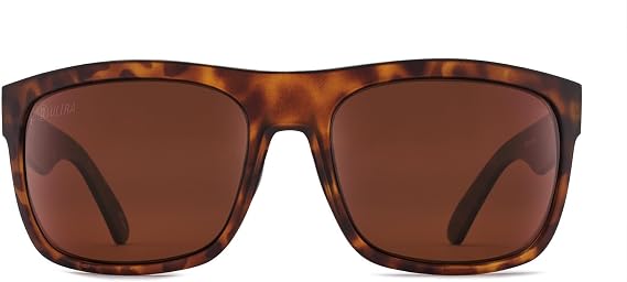 Kaenon Mens Burnet XL Square Polarized Sunglasses (Matte Tortoise, Ultra Brown 12%)