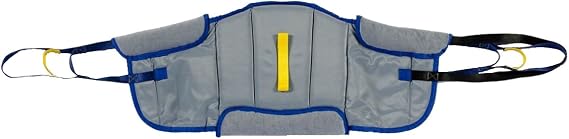 Patient Aid Sit-to-Stand Sling for Patient Lifts, Padded Back Support | 125-250 lb Capacity | Stand-Assist Lifting Straps | Padded Lower-Back Support | Works with Most Patient Lifts