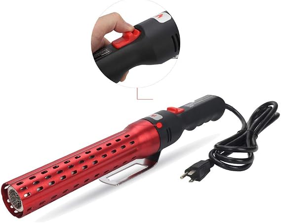 Fast Electric Charcoal Starter Lighter Lighting Charcoal for BBQ Grill/Fireplace/Kamado (Red)