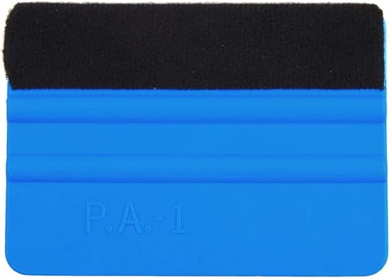 Plastic Felt Edge Squeegee 4 Inch for Car Vinyl Scraper Decal Applicator Tool with Black Felt Edge (1 Pack)