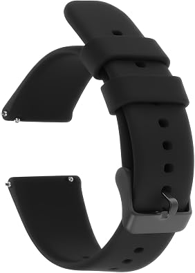 Qianyu Watch Strap Quick Release Waterproof Soft Replacement Strap Sport Slim Watches Bands Durable Wristbands Silicone Watch Bands for Men Women Compatible with Smart Sport Watches