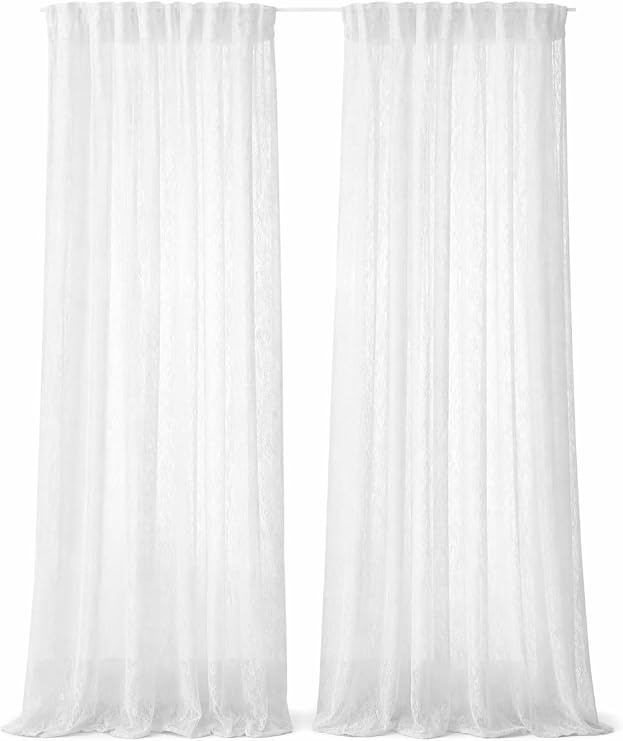 Ikea Lill Sheer Curtains 4 Panels 98 X 110 (2 Curtain Pairs, White)