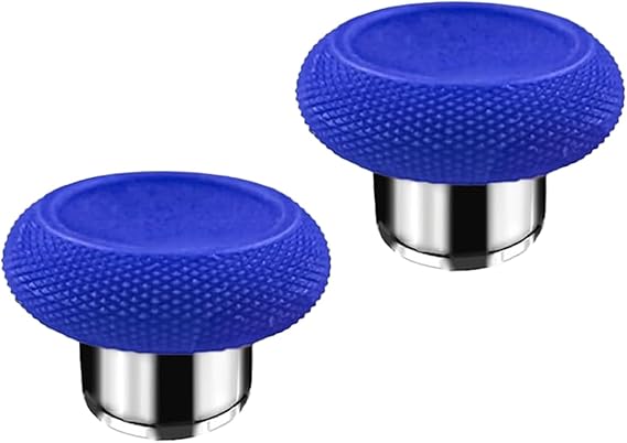 2イン1メタルサムスティックアクセサリー Xbox Eliteコントローラーシリーズ2コア用、交換用サムスティックパーツ修理キット エリートシリーズ2コアコントローラー用ブルー