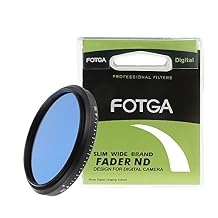 Fotga 62mm ND2 to ND8 ND16 ND32 ND64 ND400 Slim Fader Variable Adjustable ND Neutral Density Filter for Canon Nikon Sony Panasonic Fujifilm DSLR Camera Lens