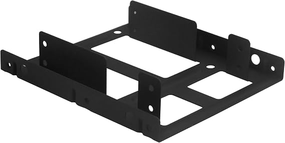 Kingwin SSD Hard Drive Mounting Kit Internal, Convert Any 2 x 2.5 Solid State Drive / HDD Into a 3.5 Inch Drive Bay. Mounting Screws Included, Quick and Easy Installation [HDM-225-BK]