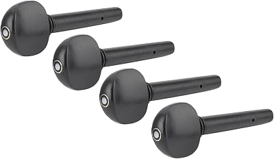 Violin Tuning Pegs, 4PCS Wooden Ebony with Fish Eyes for Violin for Beginners and Amateurs Durable Easy Adjust for Precise Tuning and Maintenance