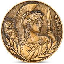 Athena Challenge Coin - Challenge Coin Celebrating The Embodiment of Bravery and Intelligence - Perfect for Gifting (Single Coin)