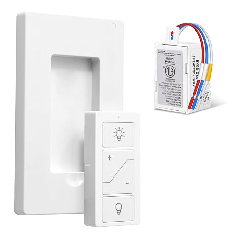 Wireless Dimmer Switch, Remote Light Switch and Receiver kit, Compatible with Alexa Voice Control, Smart Wall Switch Lighting Fixture for Ceiling Lights Pendant Lamps, Support 2.4G&5G