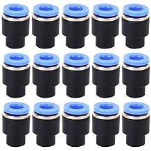 50PCs Pipe Plug Pneumatic Plastic Brass Quick Insert PPF6 Model with Oval Release for Disassembly Hotel Use