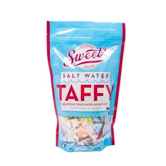 Sweets, Assorted Salt Water Taffy, 12 Ounce