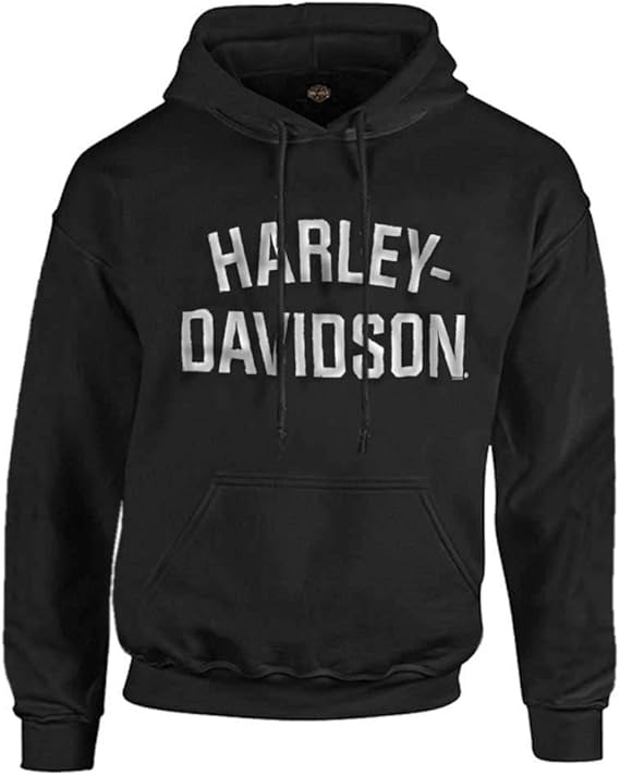 Harley-Davidson Men's Heritage Pullover Hooded Sweatshirt Black Hoodie 30296635