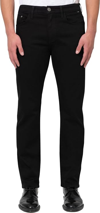 Mavi Men's Jake Regular Rise Skinny Leg, Black Feather Blue 34/30