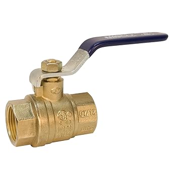 NIBCO Fig No T-FP-600A, 4 in. Brass Ball Valve, Brass, Two-Piece, Full Port, NPT x NPT, Threaded