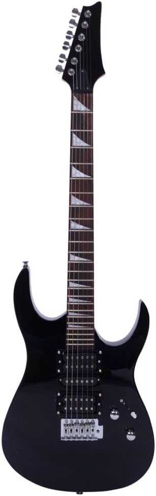 Professional Electric Guitar Guitar Bag Strap Pick Tremolo Bar Link Cable Set (Black)