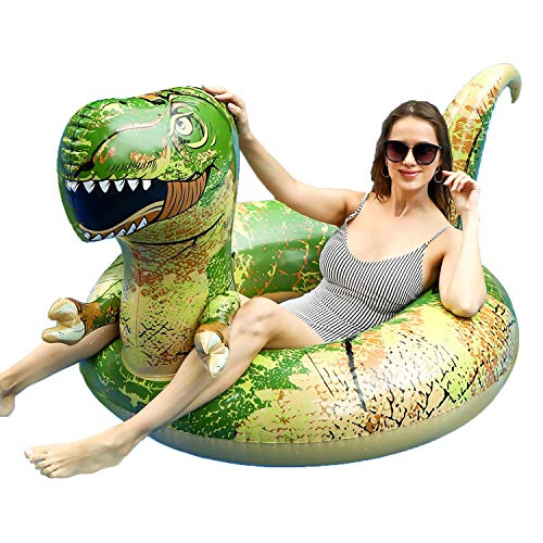 FindUWill 62 Dinosaur Pool Floats, Inflatable Pool Floaties Swimming Rings Tube Pool Float Summer Beach Toys for Adults and Kids