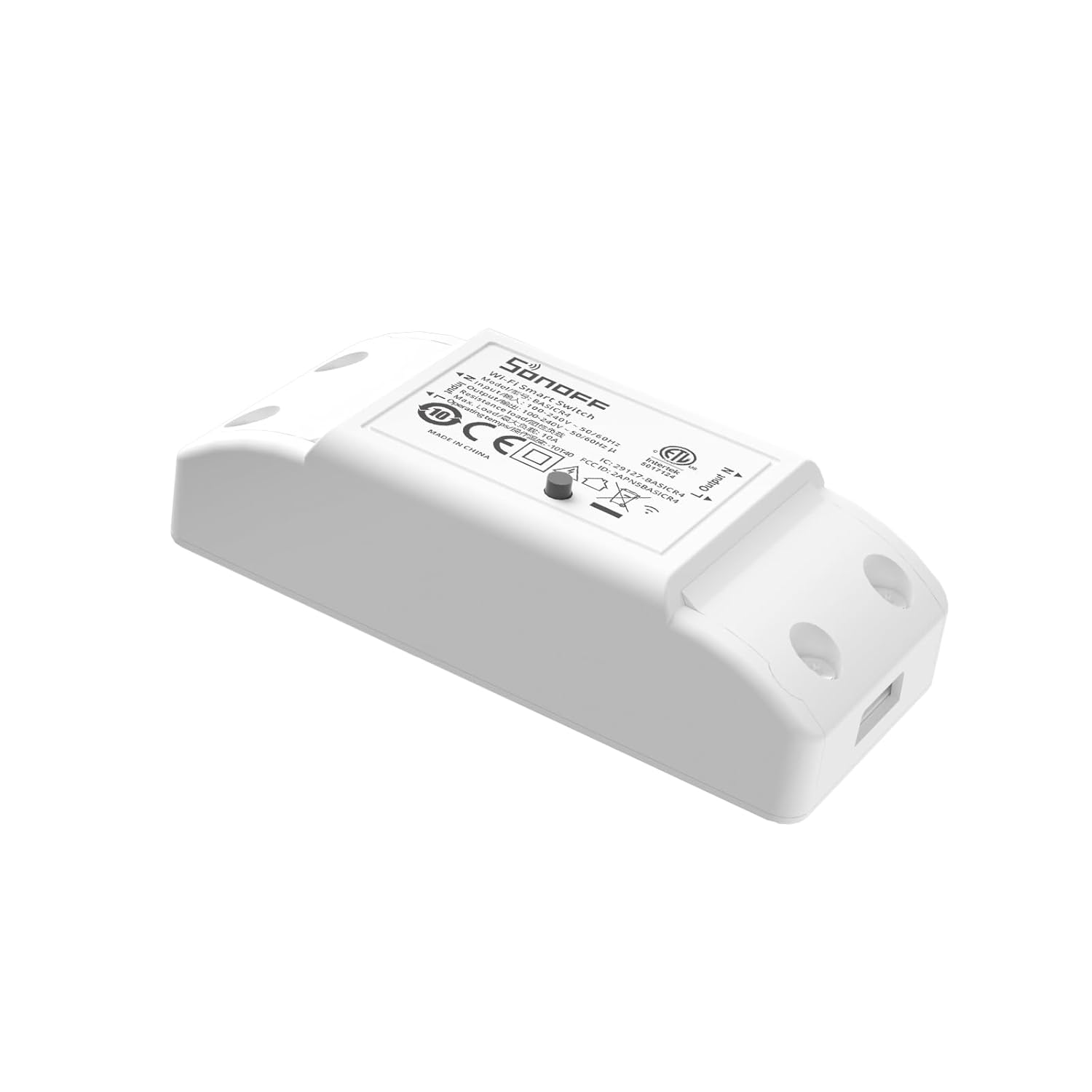 SONOFF Smart WiFi Light Switch 10A 2400W, Wireless Relay Switch Universal DIY Module for Smart Home Automation, Works with AlexaGoogle HomeeWelinkIFTTT, No Hub Required, BASICR4