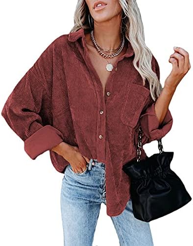 Autumn and Winter Women's Loose Casual Corduroy Shirt Women