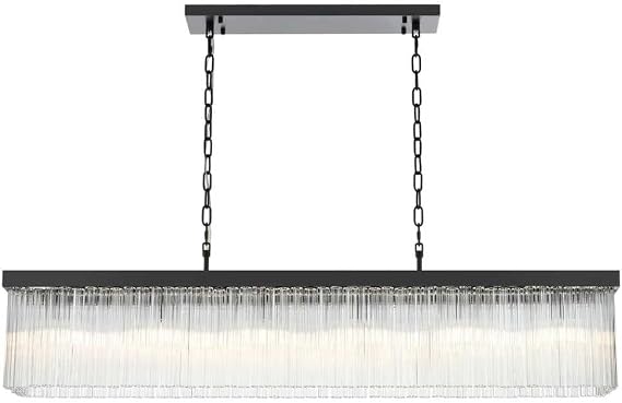 ELEGANT Lighting Harlow 49 inch Chandelier in Black