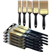 Paint Brush Set, 20 Pack Paint Brushes, 5 Sizes (1" 1.5" 2" 3" Flat & 1.5" Angled), Bulk Paint Brushes for Walls, Home Furniture, Fences, and Interior & Exterior Home Improvement