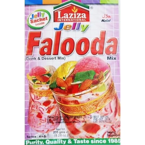 Laziza Ready Strawberry Faluda Mix 8.28oz. 1-Pack Halal