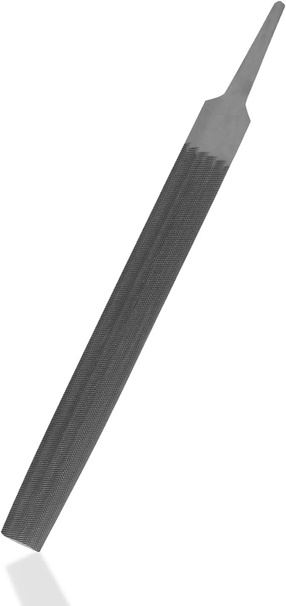 KALIM Half Round Medium Cut File, Double Cut Teeth, 6'' Length, Made of High Carbon Steel, Hand File Without Handle Suitable for Wood, Metal, Sharpening, etc. (6'' Half Round File)