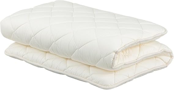 FULI Japanese Futon, Twin Size, White - Foldable Shikibuton Floor Bed | Medium Firm Quilted Cotton Sleeping Pad, Portable Roll-Up Japanese Floor Bed for Guests & Small Spaces, 100% cotton surface
