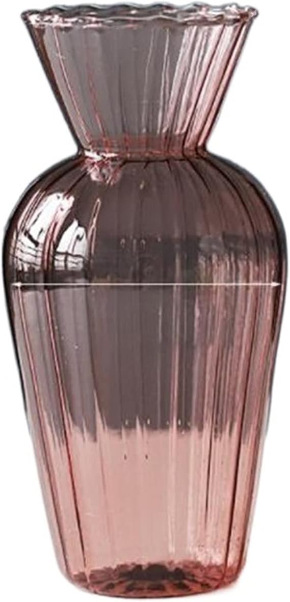 Vases,Decorative Home Decor Glass Vase Modern Flower Vase Room Decoration Small Vase Wedding Decor Hydroponic Japanese Style Vases Vases,Decorative for Living Room (Color : B-Pink)(Bpink)