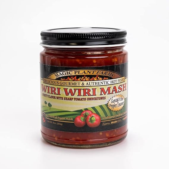Wiri Wiri Chili Pepper Mash (Hot Cherry Bomb) by Magic Plant Explore Exotic South American Flavors Medium Heat Tasty Fruity Flavor - Make Signature Dishes - Drinks | Gluten Free non-GMO (9 oz)