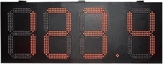Clock Timer Outdoor Iron Box high Brightness 10 inch Green LED Digital Clock time dis-Play LED Digital Panel Gas Station Gas Price Sign (Color : 12 inch RF Display Size : 1)
