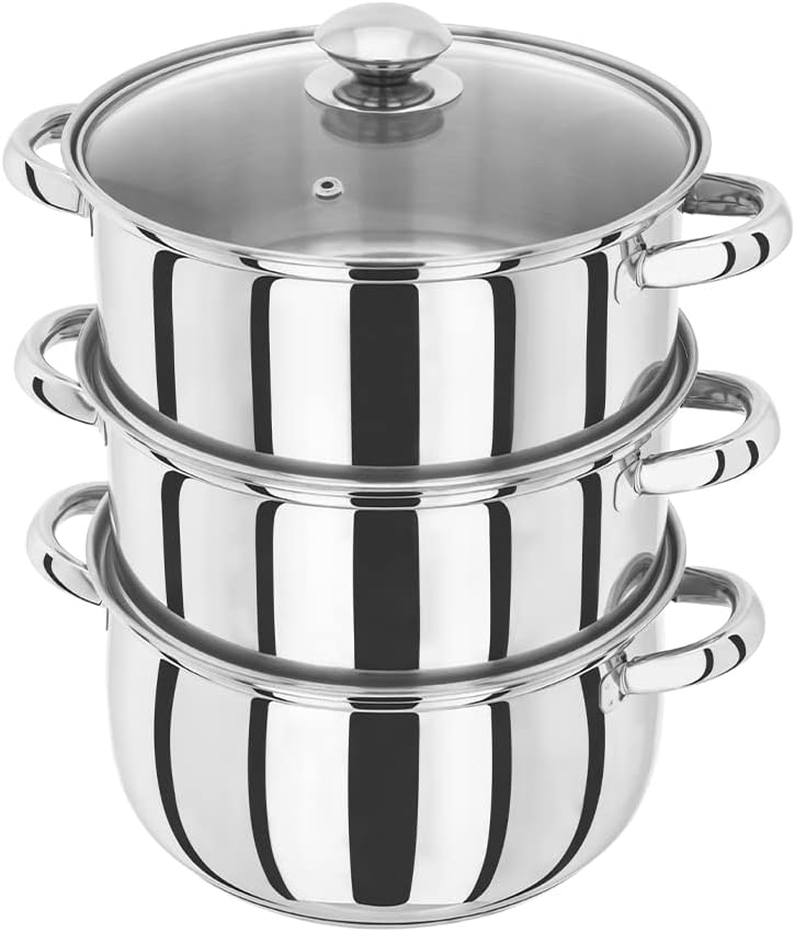 Judge Essential 3-Tier Stainless Steel Steamer- 22cm Food Steamer Pot