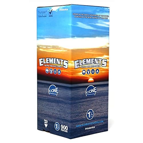 Elements 1 14 Rice Paper Pre-Rolled Cones 900 Pack
