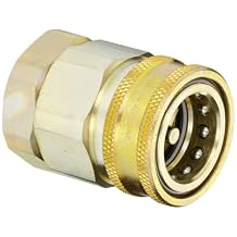 Snap-Tite VHC12-12F Zinc-Plated Steel H-Shape Quick-Disconnect Hose Coupling, Sleeve-Lock Socket, 3/4" NPTF Female x 3/4" Coupling Size