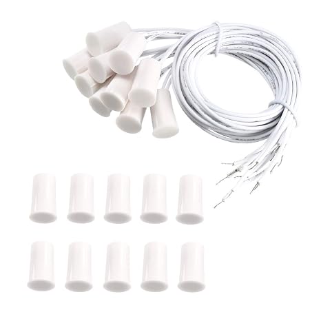 Magnetic Reed Switch RC-33 NC Recessed Wired Window Door Contact Sensor for Home Security and Burglar Alarm Systems 10 Pcs