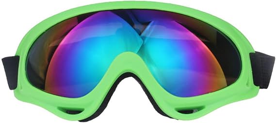 Ski Goggles Motorcycle Goggles, Over Glasses Ski Snowboard Goggles for Men, Women & Youth 100% UV Protection Foam Anti-Scratch Dustproof