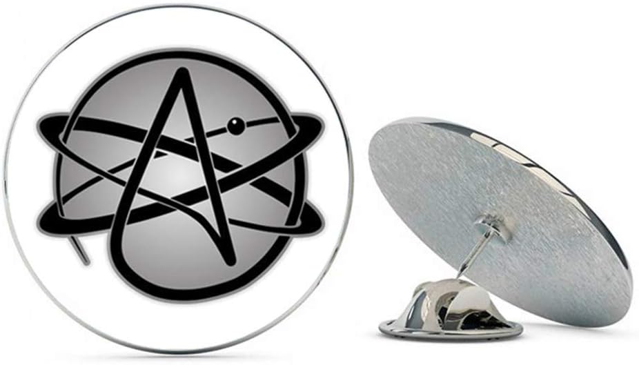Atheist Sign Metal 0.75 Lapel Hat Pin Tie Tack Pinback