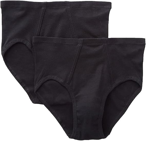 Cottonique Men's Latex-Free Hipster Brief Made from 100% Organic Cotton (2/Pack | Colored)