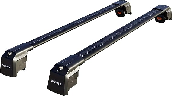 Roof Rack For Ford Kuga Roof Rails | Aluminium Lockable Roof Rack Cross Bars - Fit Flush Rails, Cross Bar, Rail Carrier Kuga 2020-Onwards (CX482) | 225kg Static Load (Black)