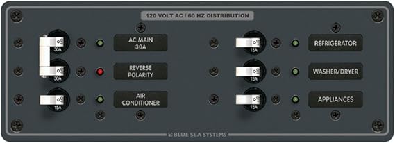 Blue Sea Systems 8099 AC Main + 4 Positions, black