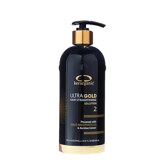 ULTRA GOLD HAIR STRAIGHTENING SOLUTION - STEP 2 (500ml/16.9floz) - Designed to Repair and Smooth the hair.