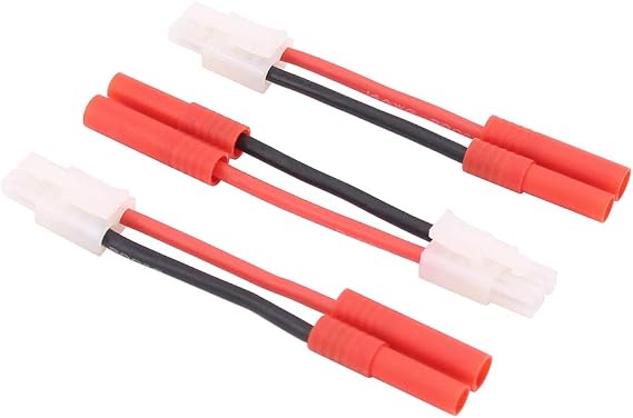compatible with Tamiya Male to HXT 4MM Female Connector Adapter Cable - 14awg 5cm Wire for Turnigy(BDHI-54)