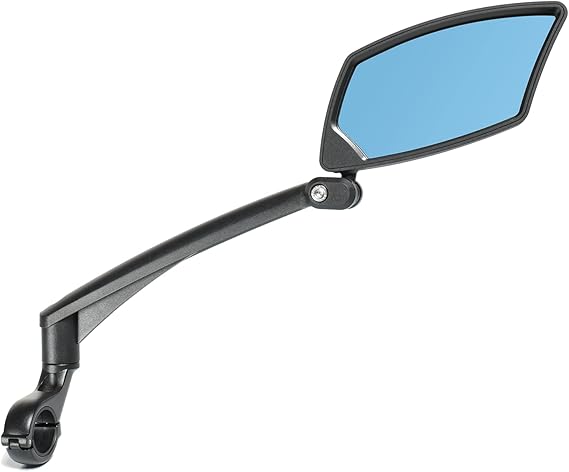 BriskMore Handlebar Bike Mirror - Crystal Clear HD Glass, 360 Adjustable&Foldable Mirror for Safe Riding, Wide Angle Rearview for E-Bikes, Mountain Bikes & Scooters,Bicycle Mirror