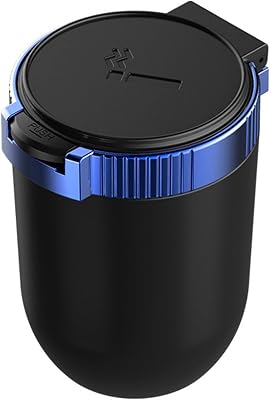 Automotive Ashtrays for Rolls-Royce CornicheSilver CloudSilver DawnSilver Ghost, Portable Car Ashtray, Auto Ashtray with Lid LED Light, Easy Clean Car Ashtray,A-Blue
