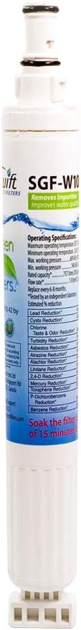 Swift Green Filters SGF-W10 Compatible Refrigerator Water Filter for 4396701, EDR6D1, FILTER 6, 46-9915, CLCH125, EFF-6001A, Made in USA