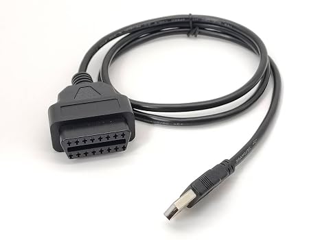 Elecbee OBD2 Female to Usb2.0 Male Extension Cable Automobile OBD GPS Cable 1M
