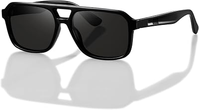 Polarized Retro Aviator Sunglasses for Women Men Vintage 70s Square Shades Sun glasses