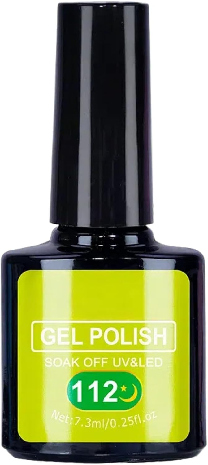 Professional Soak Off UV LED Gel Nail Polish, Neon Yellow Green Glow in Dark, Halloween Luminous Noctilucent, 7.3ml
