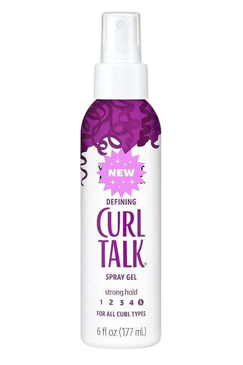 Cur'l Talk Spray Gel | Frizz Control & Cur'l Definition | Cur'ly Hair Styling Gel |Hair Products for Women | Spray Cream Alternative, (6 oz pack of 1)
