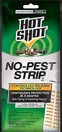Hot Shot No-Pest Strip, Kills Flying and Crawling Insects, Penetrating Vapor, 2.29 Ounces (Pack of 12)