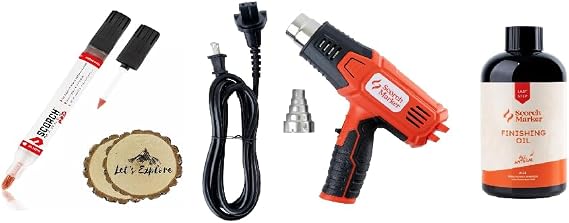 Scorch Marker Pen + Heat Gun + Finishing Oil
